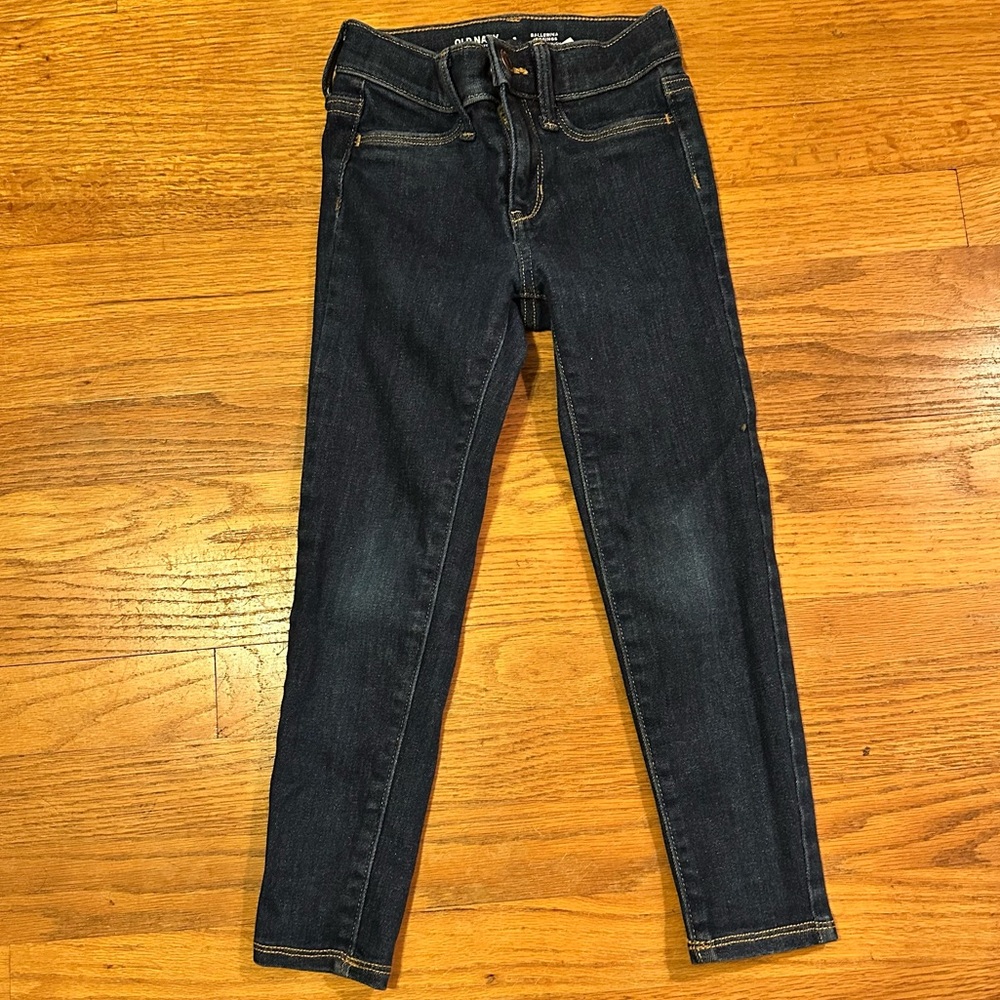 Old Navy Girls Ballerina Jeggings Dark Blue Denim Jeans